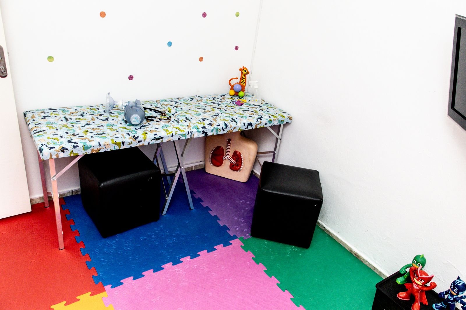 Sala lúdica da PulmoLândia, espaço de fisioterapia respiratória pediátrica da PulmoCor